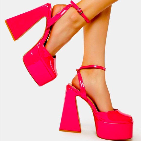 Dolls Kill Shoes Dk Simmi Hot Pink Platform Block Heels Poshmark